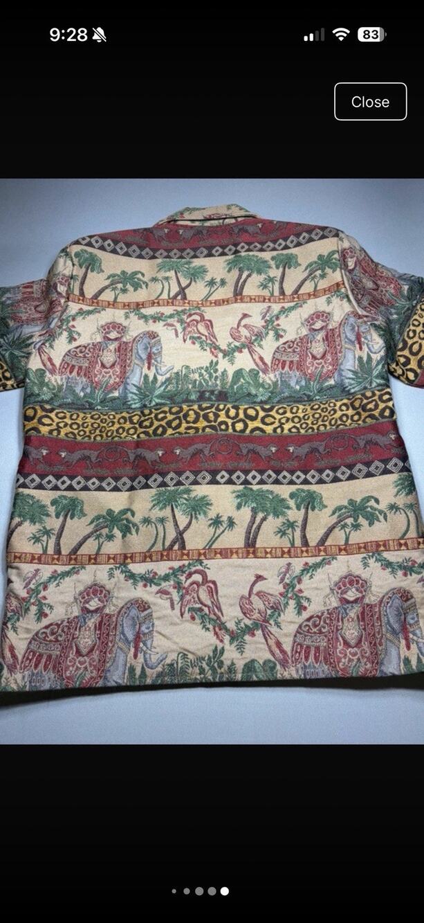 Vintage Painted Pony Tapestry Jacket Womens Large Safari